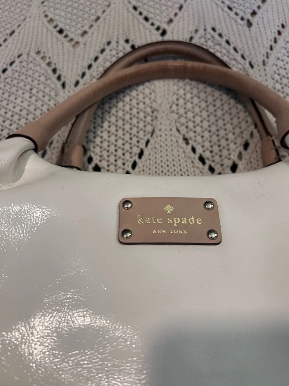 Kate Spade Cream Leather Satchel